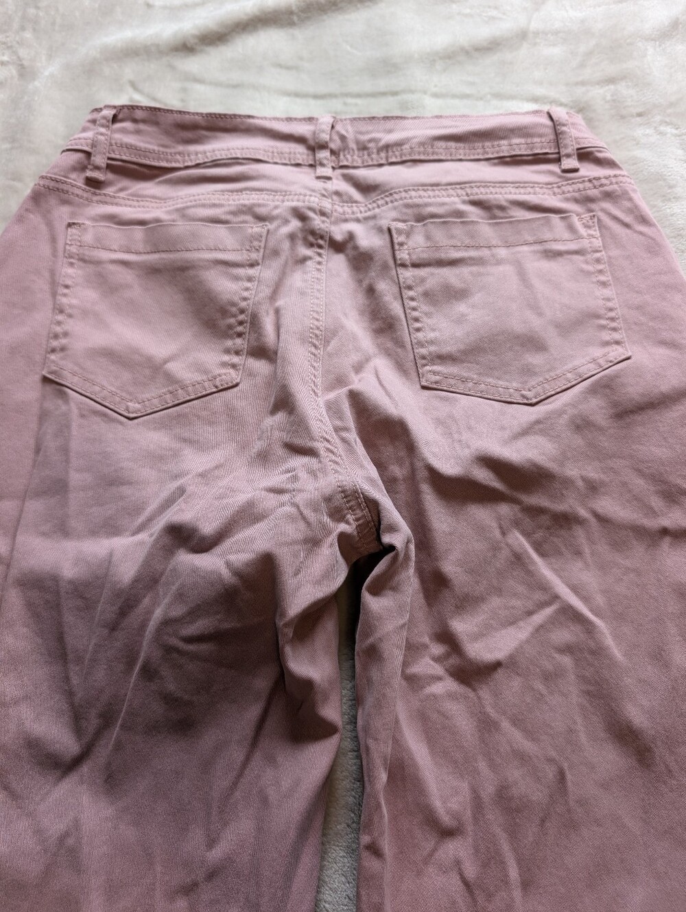Flamingals Solid High Rise Flare Bottom Pink Pants NWT Large - Picture 8 of 11